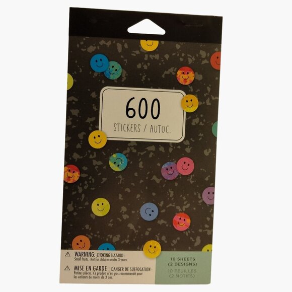 600 Smiley Face Stickers Teacher Reward Journal American Greetings - Picture 1 of 8